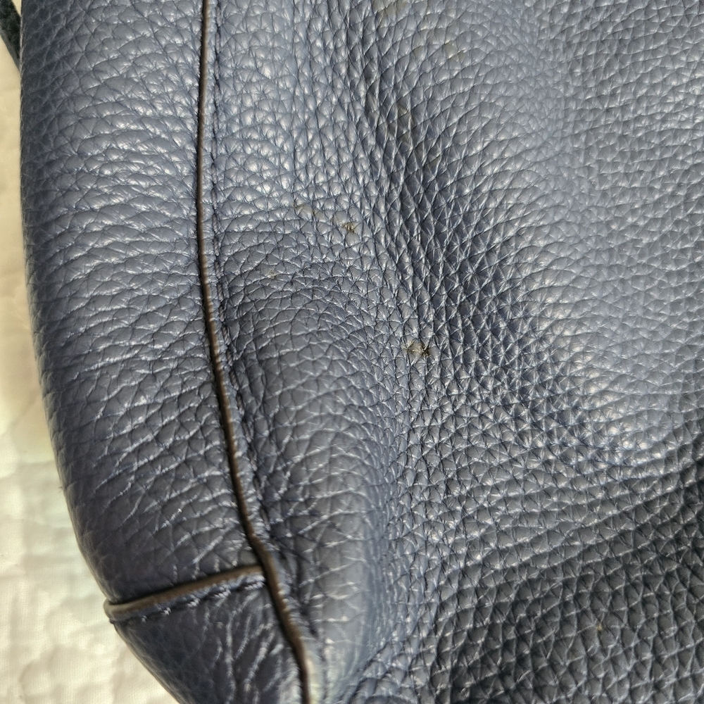 MICHAEL KORS Dark Blue Leather Hobo Bag with Tassels - Picture 3 of 16